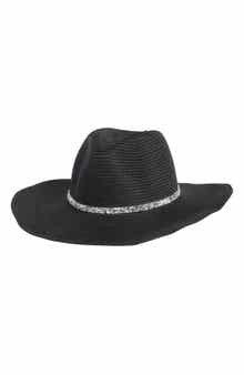 David & Young Metallic Band Straw Cowboy Hat