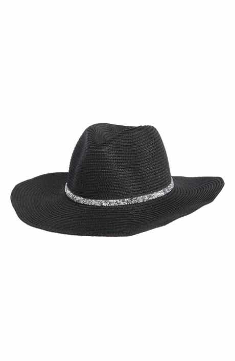 David & Young Metallic Band Straw Cowboy Hat