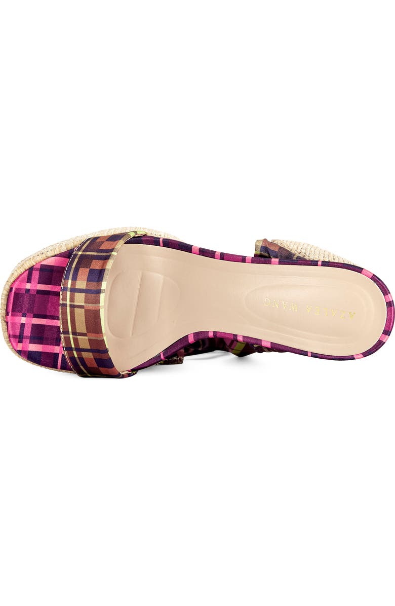 AZALEA WANG Lazuli Ankle Wrap Platform Sandal, Alternate, color, Orange Multi