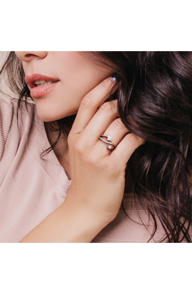Julianna B. Lab-Grown Diamond 2-Stone Bypass Ring 14k, Alternate, color, White Gold
