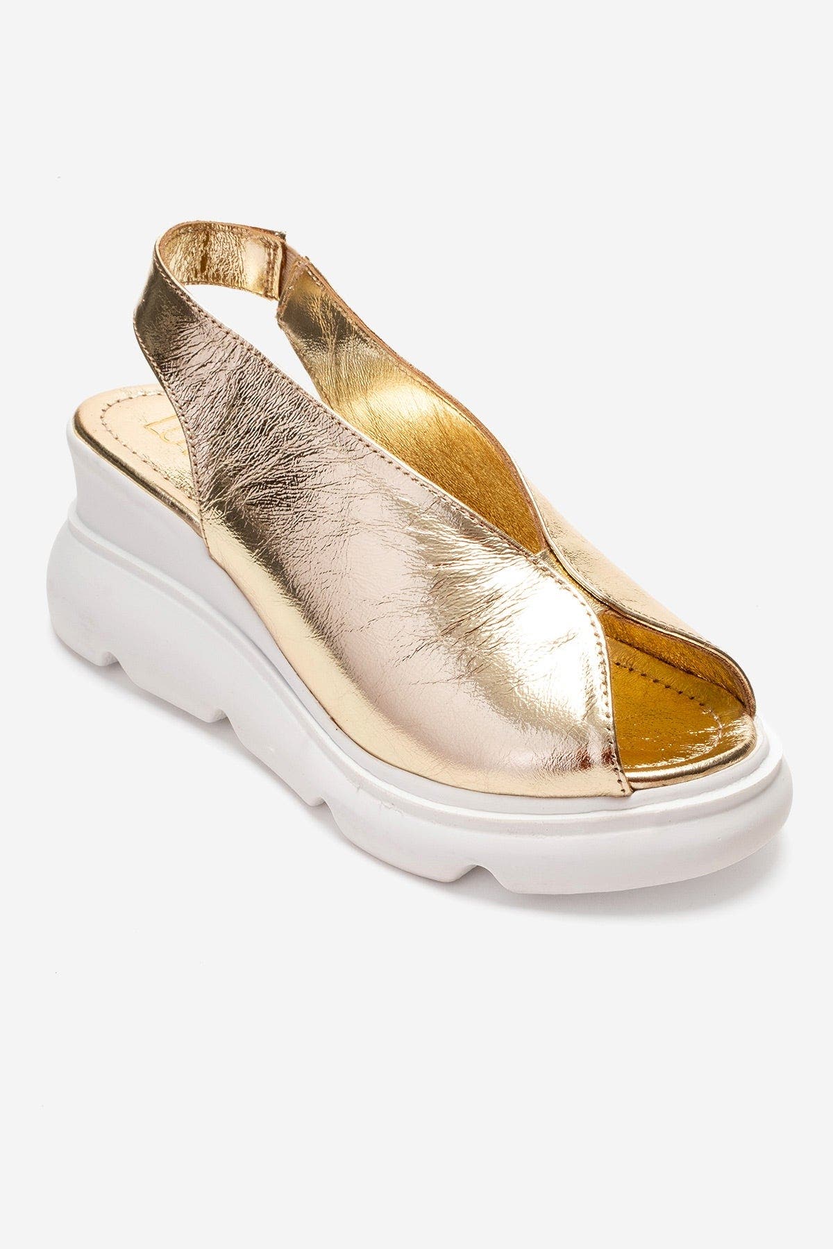 Sam Leather Platform Sandal, Alternate, color, Gold