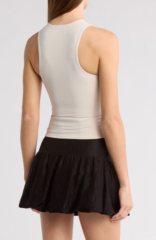 Leith Fitted Racerback Tank In Beige Pumice