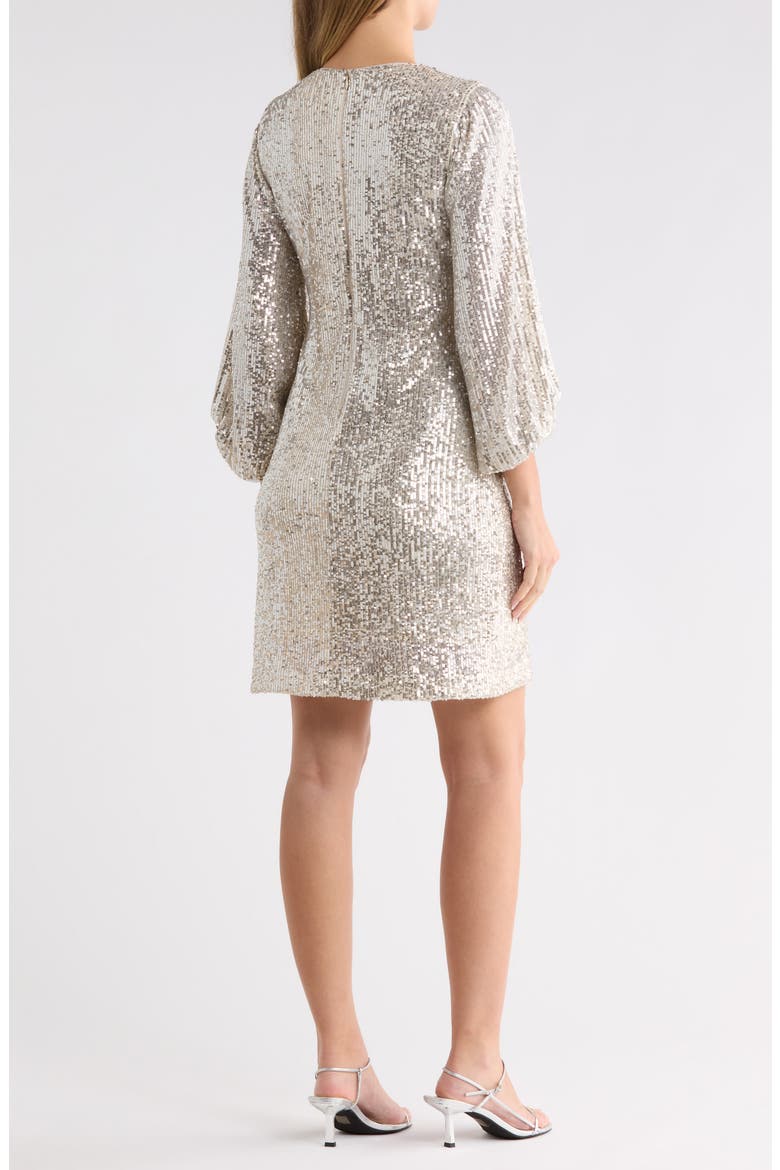 Social Sequins Long Sleeve Dress, Alternate, color, SILVER