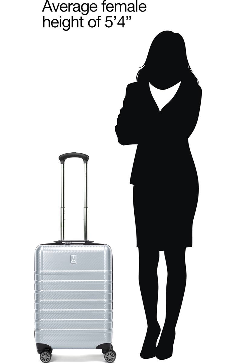 TRAVELPRO Rollmaster<sup>™</sup> Lite 2 20-Inch Expandable Hardside Spinner Luggage, Alternate, color, Silver Carbon Fiber