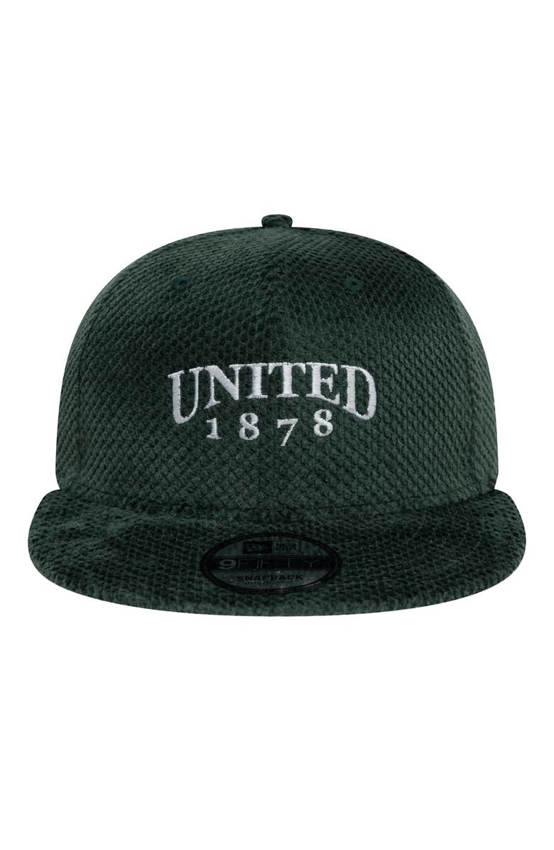 New Era Men's New Era  Green Manchester United Bobble Terry 9FIFTY Snapback Hat, Alternate, color, 