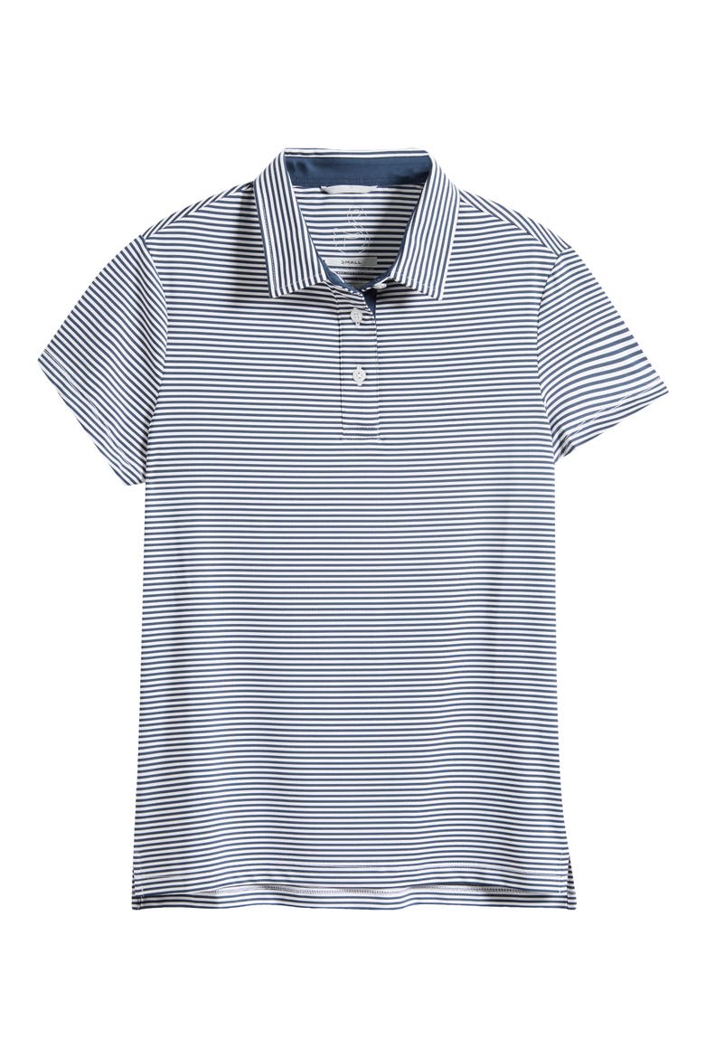 Kayla Polo Top, Alternate, color, NAVY-WHITE