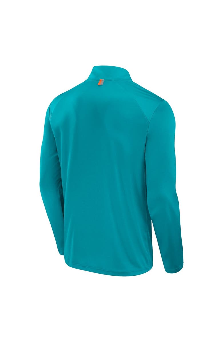 FANATICS Men's Fanatics Aqua Miami Dolphins Defender Long Sleeve Quarter-Zip Jacket, Alternate, color, 