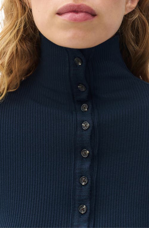 Rag & Bone /jean Rib Button-up Cardigan In Blue