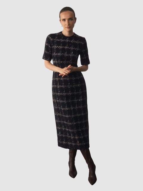 Riva Tweed Midi Dress