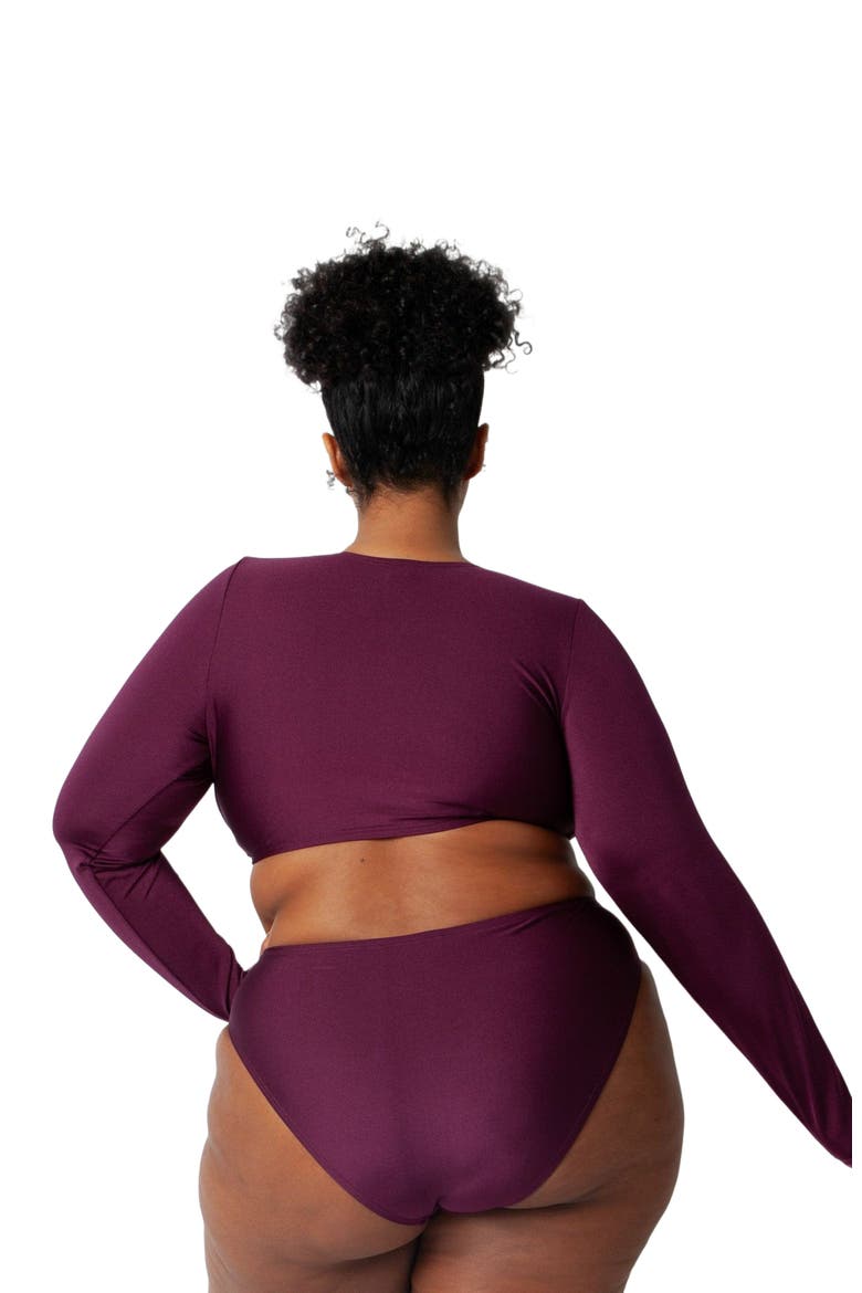 Bria Long Sleeve Top, Alternate, color, Eggplant