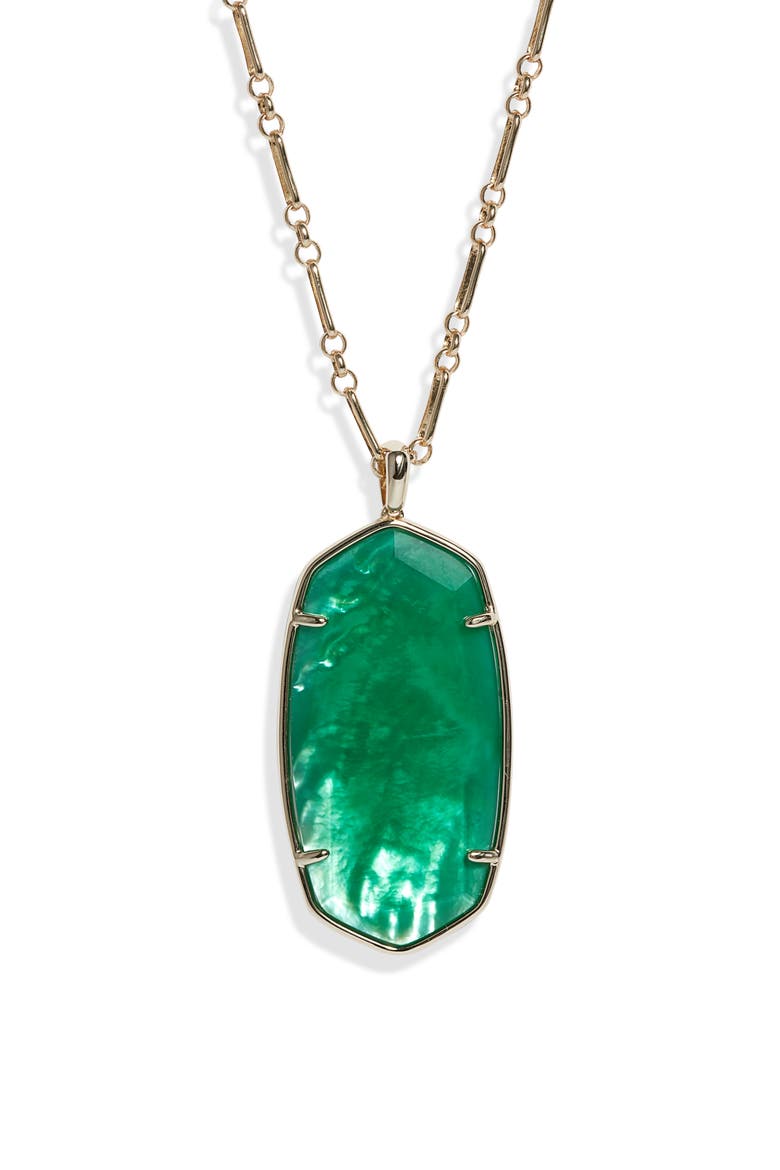 Reid Long Faceted Pendant Necklace, Alternate, color, GOLD/ JADE GREEN ILLUSION