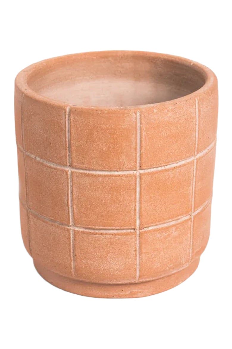 Grid Terracotta Planter, Main, color, Natural