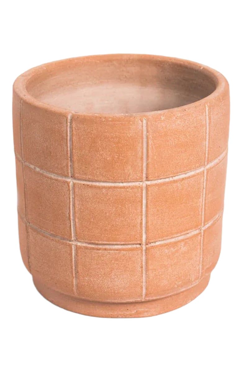 Meso Goods Grid Terracotta Planter, Main, color, Natural