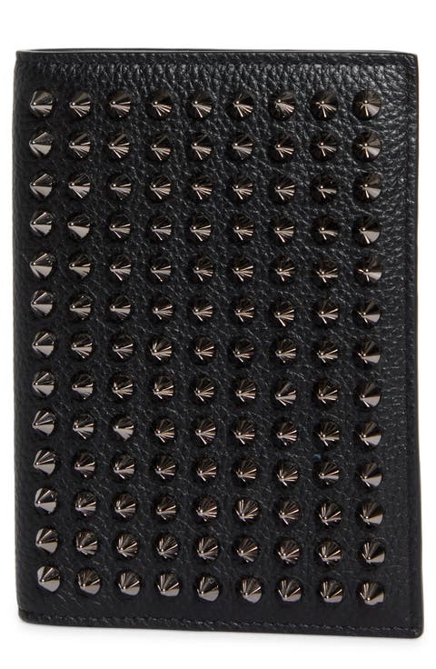 Funky Studded Leather Passport Holder