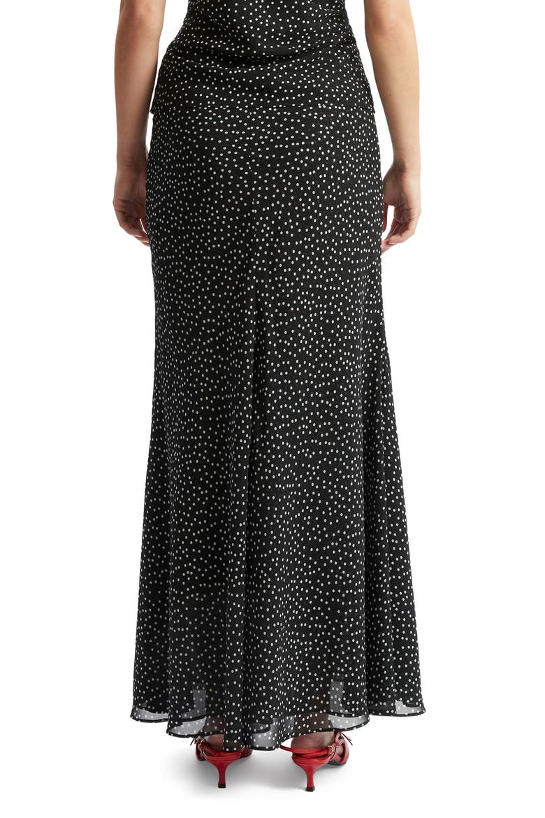 Monroe Polka Dot Maxi Skirt, Alternate, color, BLACK SPOT