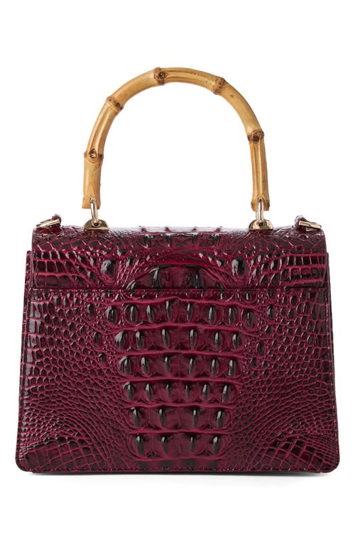 Brahmin Small Mod Hallie Croc Embossed Leather Top Handle Bag