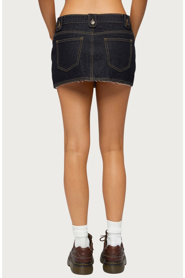 Noura Denim Miniskirt, Alternate, color, INDIGO-BLUE-RAW-WASHED