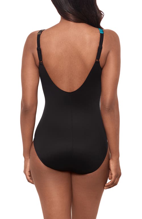 Shop Miraclesuit ® Flor De Mare Oceanus One-piece Swimsuit In Black/multi