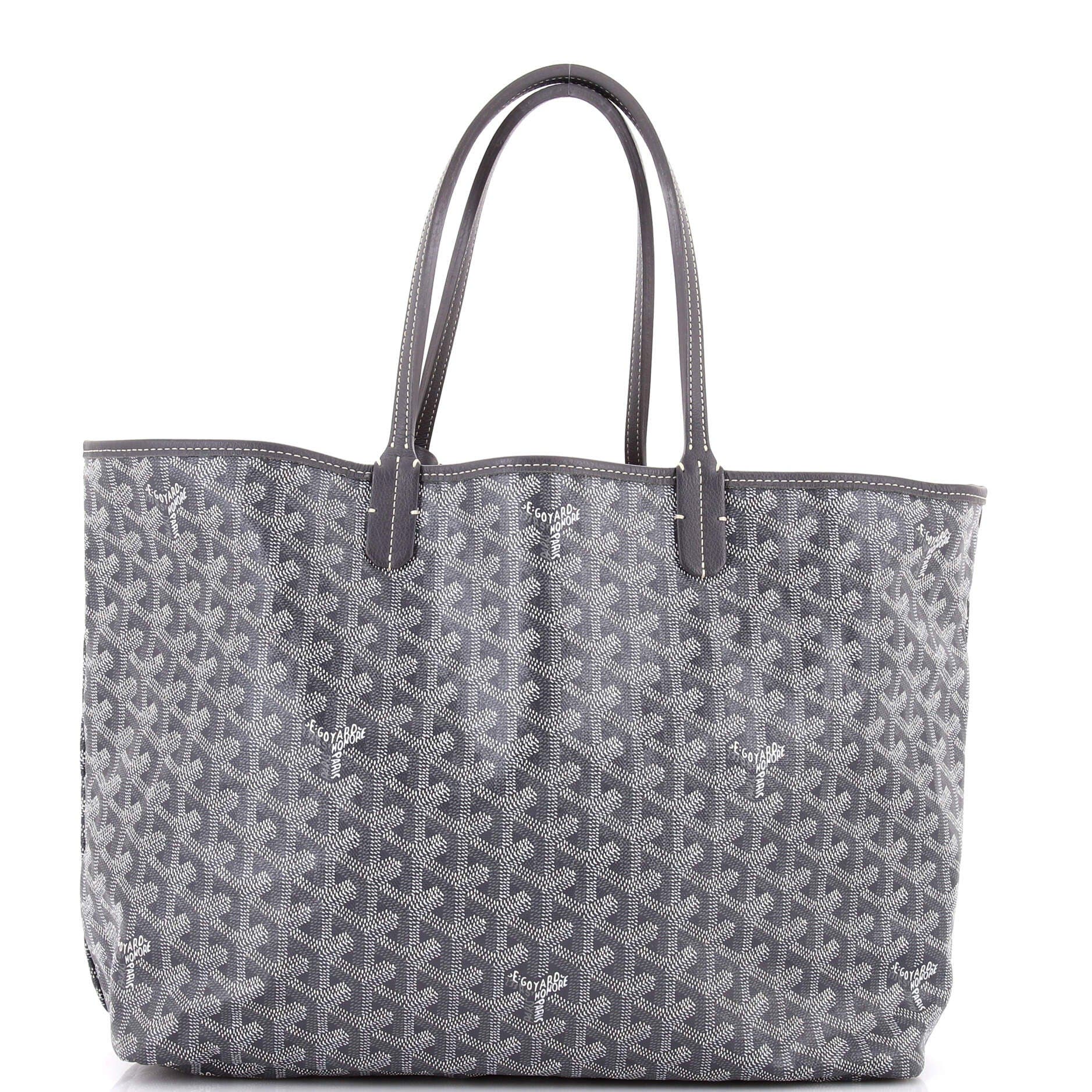 Pre-Owned Goyard Saint Louis Tote Coated Canvas PM, Main, color, Gray