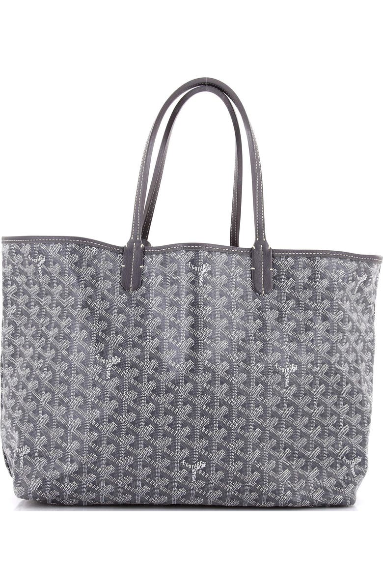 Pre-Owned Goyard Saint Louis Tote Coated Canvas PM, Main, color, Gray