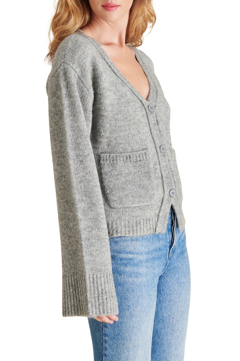 Odelia Flare Sleeve Cardigan, Alternate, color, GREY