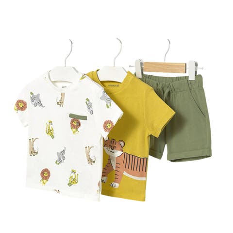 Mayoral 2pc Baby Boy Lion Castle Tee and Shorts Set main image 0