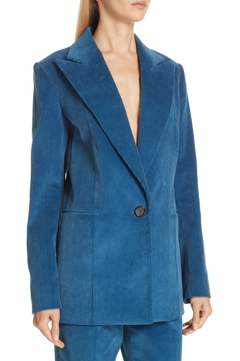 Corduroy Blazer, Alternate, color, WAVE