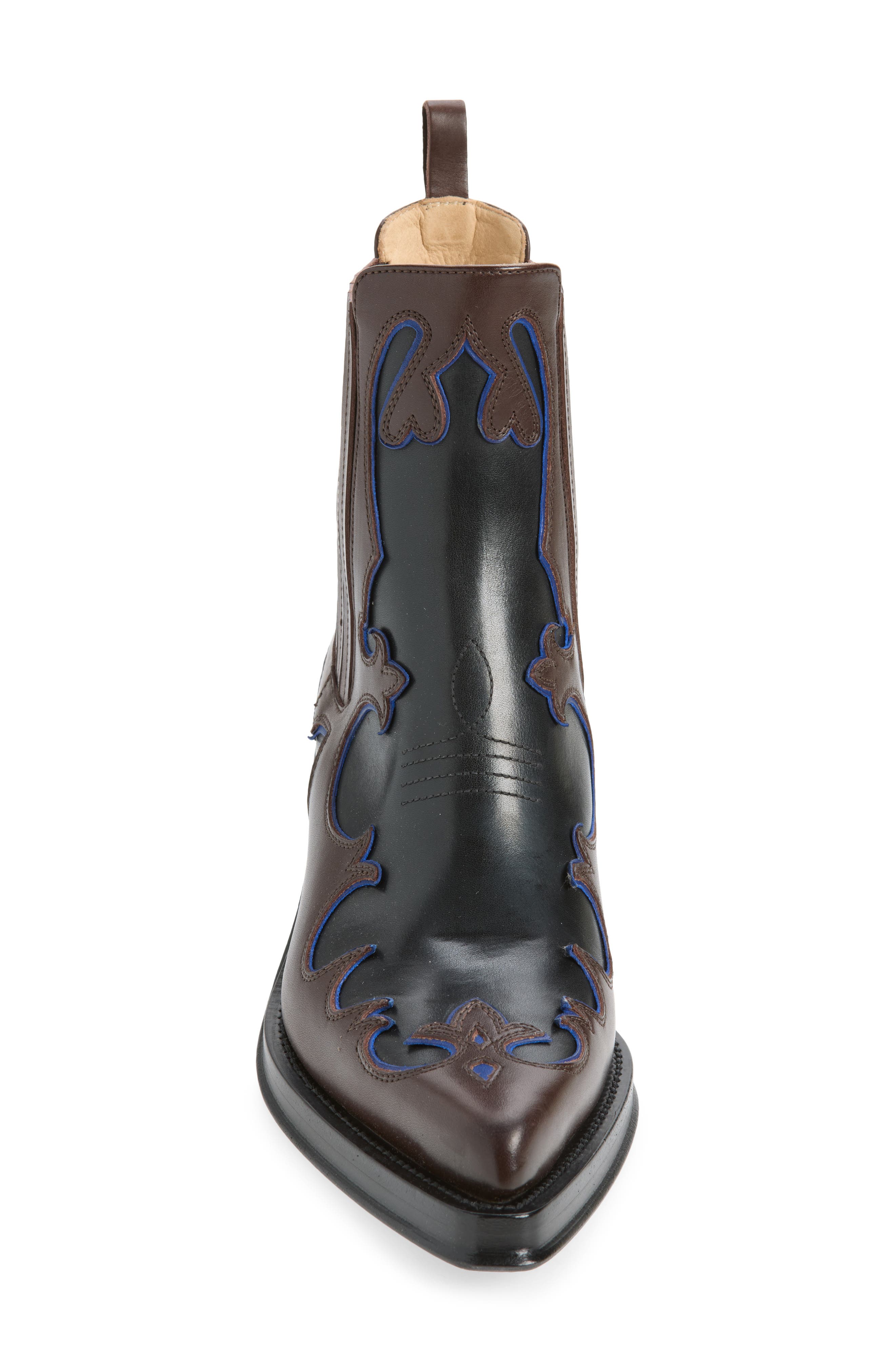 Cassidy Leather Chelsea Western Boot, Alternate, color, BLACK MULTI