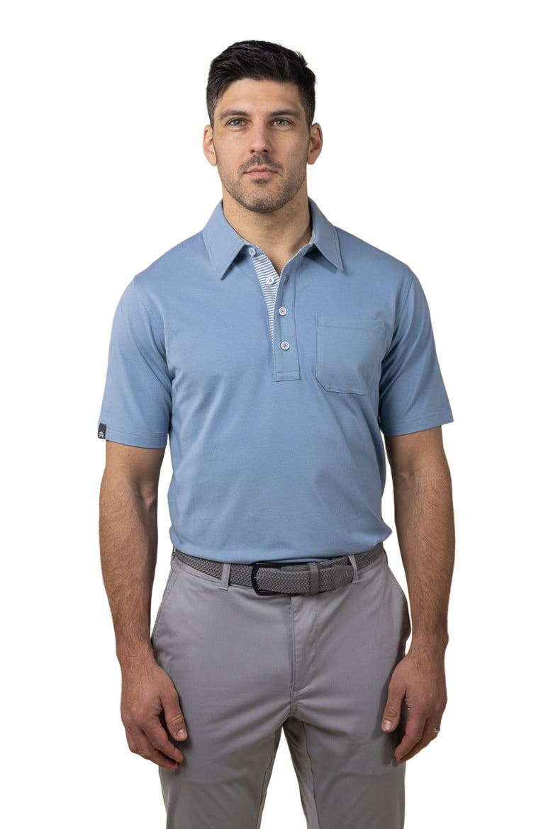 Uppers Polo, Alternate, color, Denim