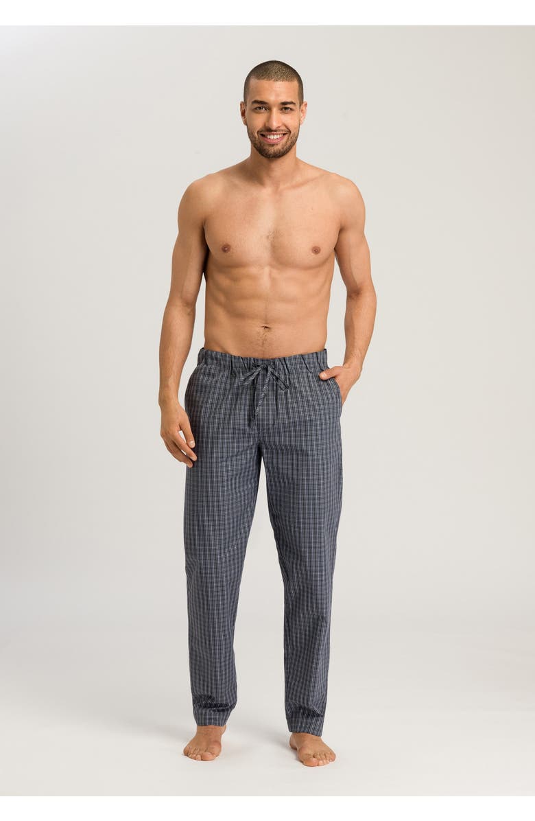 Hanro Night And Day 100% Woven Cotton Pants, Alternate, color, Casual Check