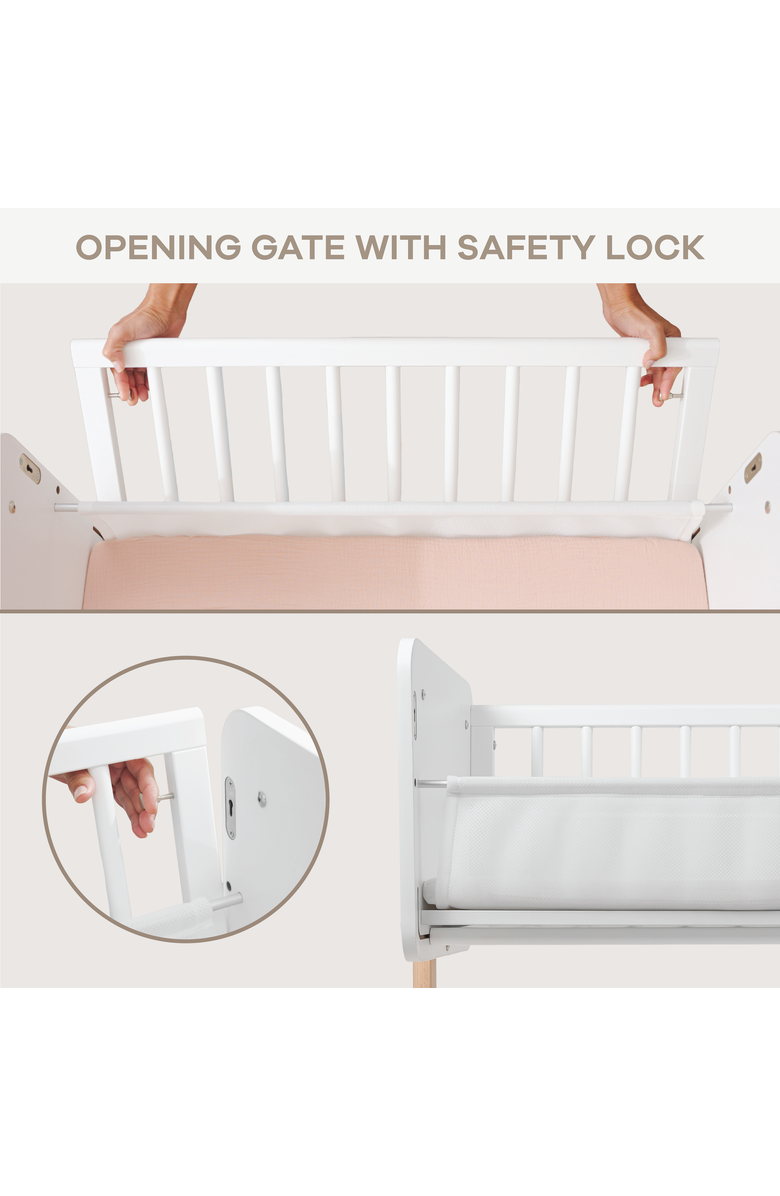 Comfy Cubs Wooden Bedside Bassinet Sleeper, Alternate, color, Light Wood