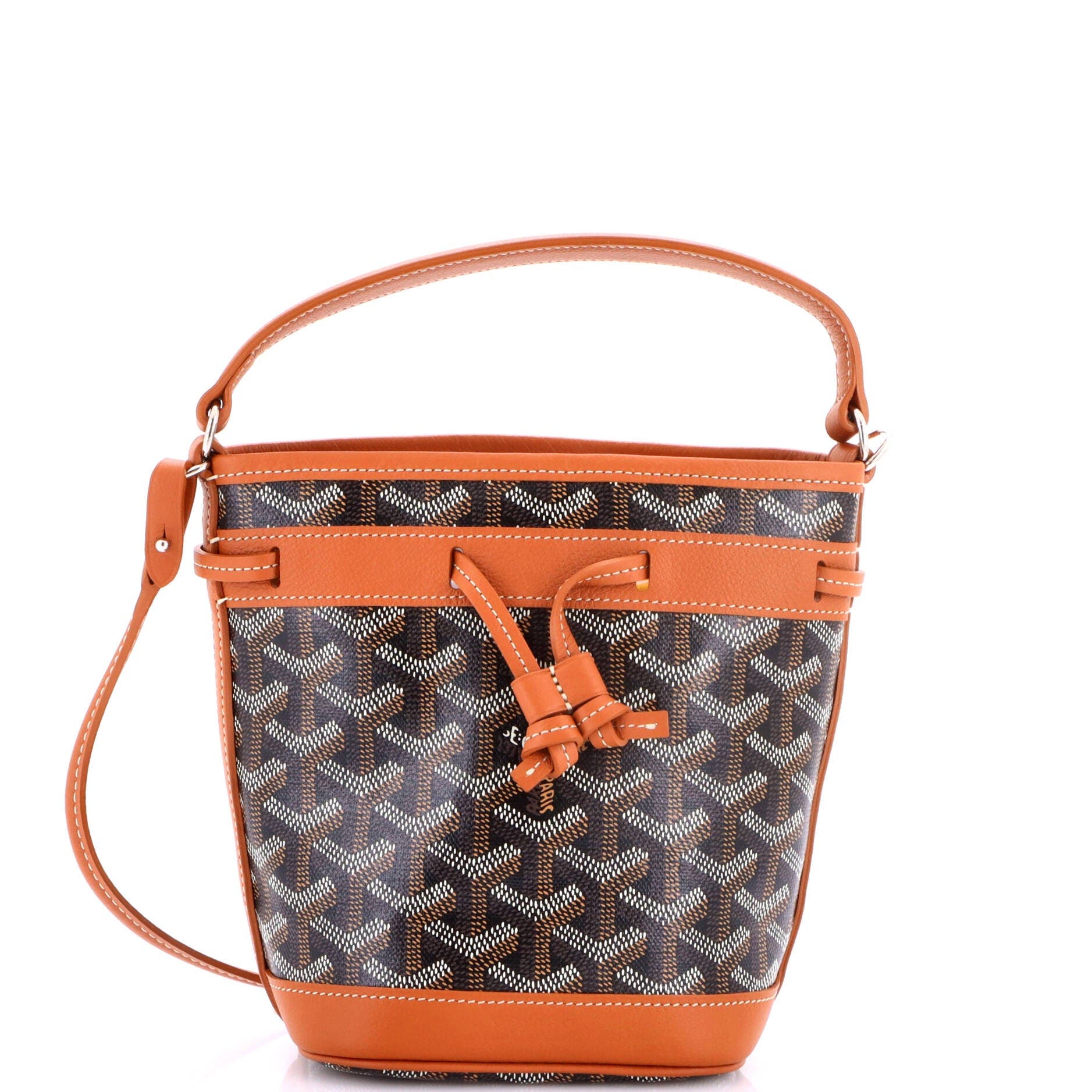 Petit Flot Bucket Bag Coated Canvas Mini, Main, color, Brown