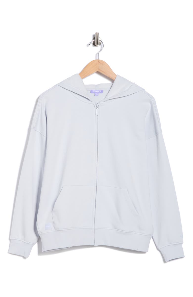 Florence by Mills Cozy Crush Oversize Zip Hoodie, Alternate, color, Halogen Blue