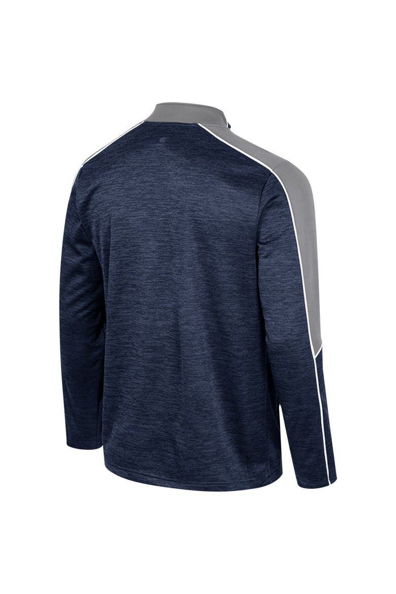 Men's Colosseum Navy Georgetown Hoyas Marled Half-Zip Jacket, Alternate, color, Navy