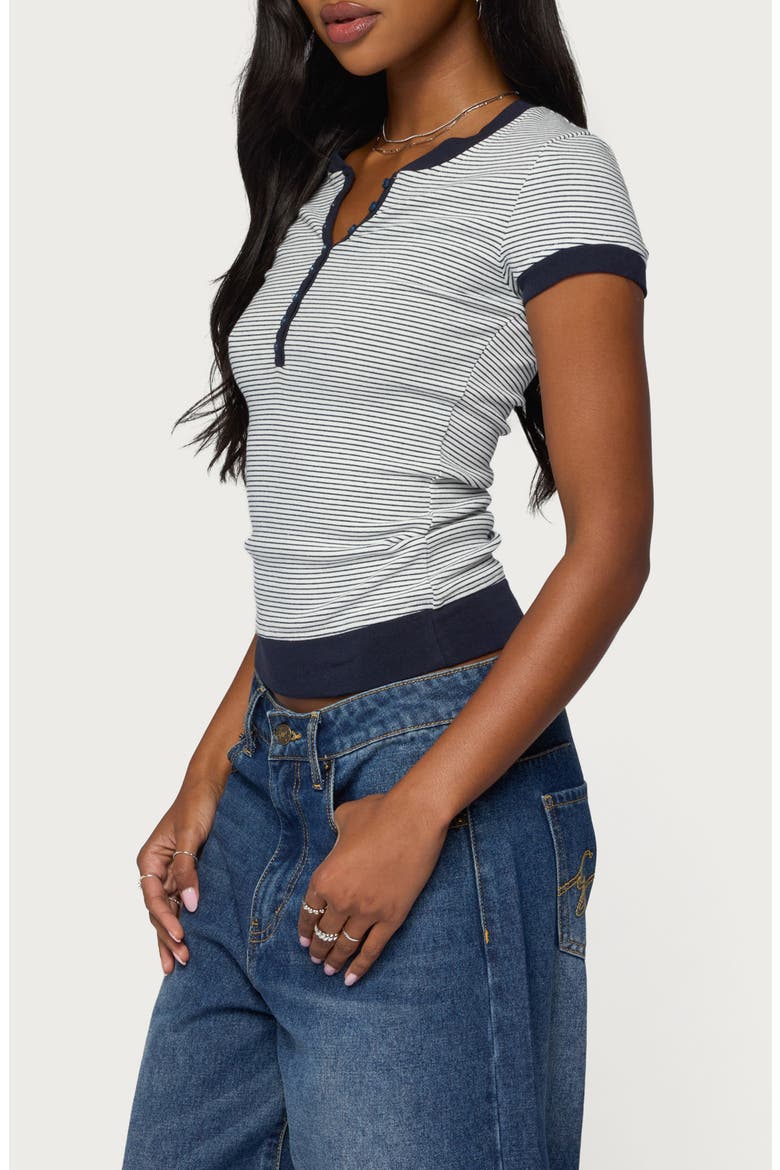 Regin Stripe Henley Top, Alternate, color, NAVY-AND-WHITE