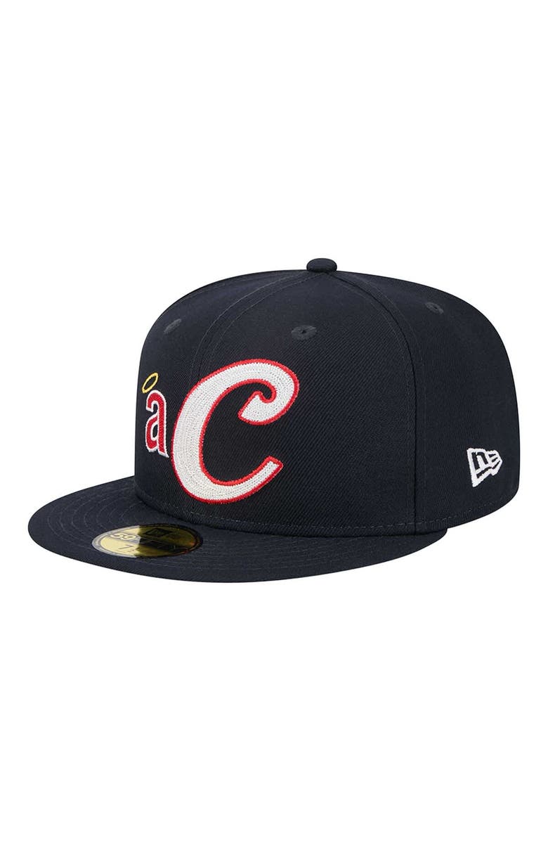 New Era Men's New Era Navy California Angels Cooperstown Collection Duo Logo 2.0 59FIFTY Fitted Hat, Alternate, color, Navy