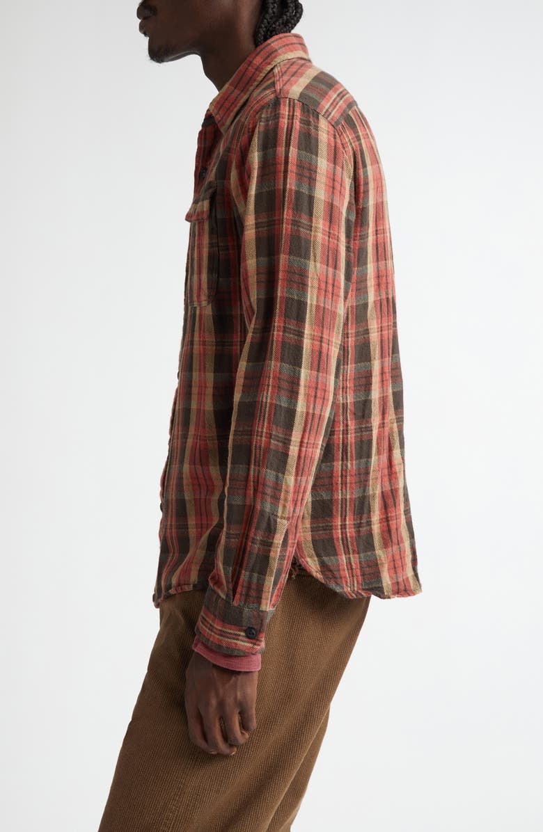 Double RL Plaid Cotton Twill Work Shirt, Alternate, color, 