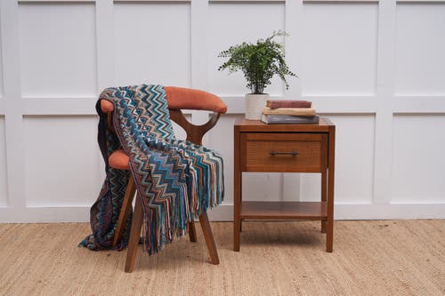C & F Home C&f Home Zig Zag Accent Throw Blankets In Blue