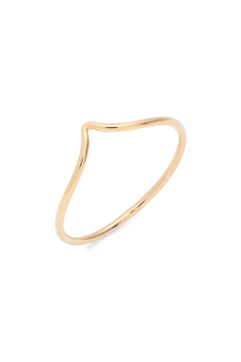 Slim Chevron Ring, Main, color, GOLD FILL