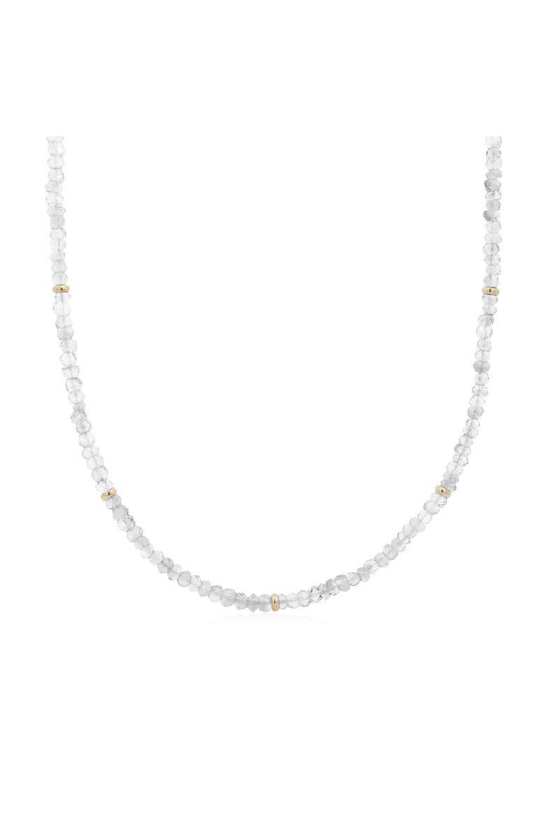 White Topaz Bead Necklace, Main, color, White Topaz