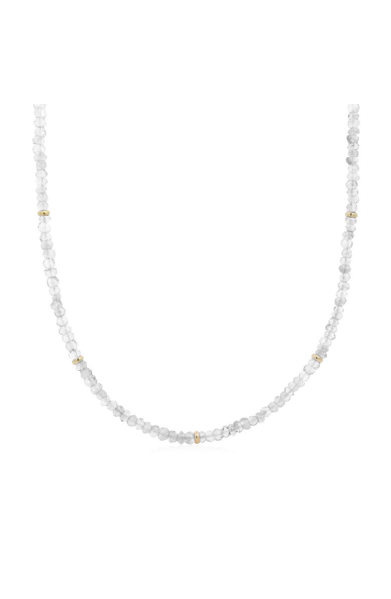 The Lovery Fine Jewelry White Topaz Bead Necklace, Main, color, White Topaz