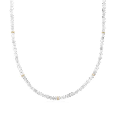 White Topaz Bead Necklace