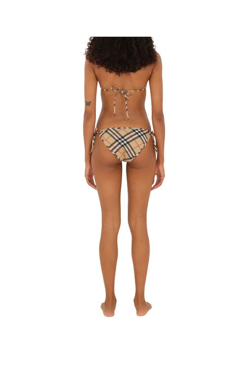 Burberry Check Bikini Top In Multi