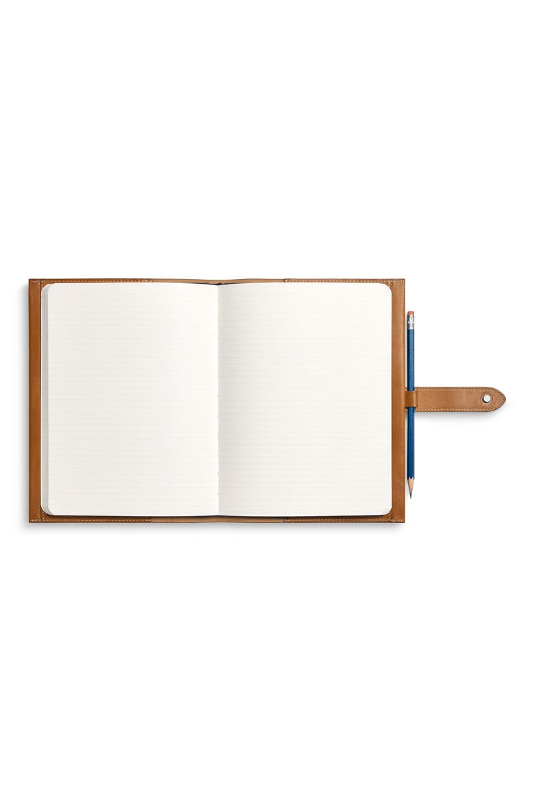 Snap Vachetta Leather Journal Cover, Alternate, color, TAN