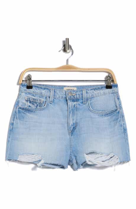 L'AGENCE Clark High Waist Denim Cutoff Shorts