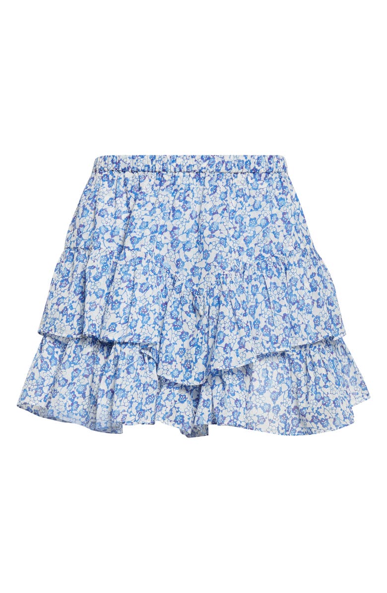 Isabel Marant Étoile Jocadia Ruffle Cotton Miniskort, Alternate, color, Blue