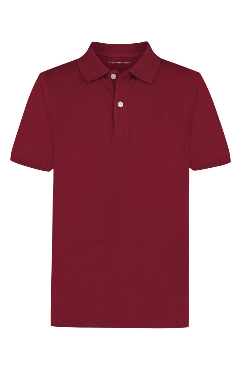 Calvin Klein Kids' Cotton Polo, Main, color, Cabernet
