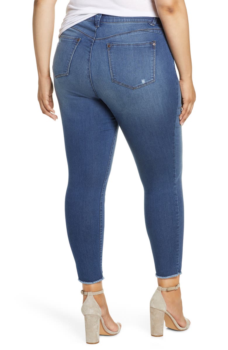 Wit & Wisdom Ab-Solution Fray Hem Ankle Skinny Jeans, Alternate, color, 