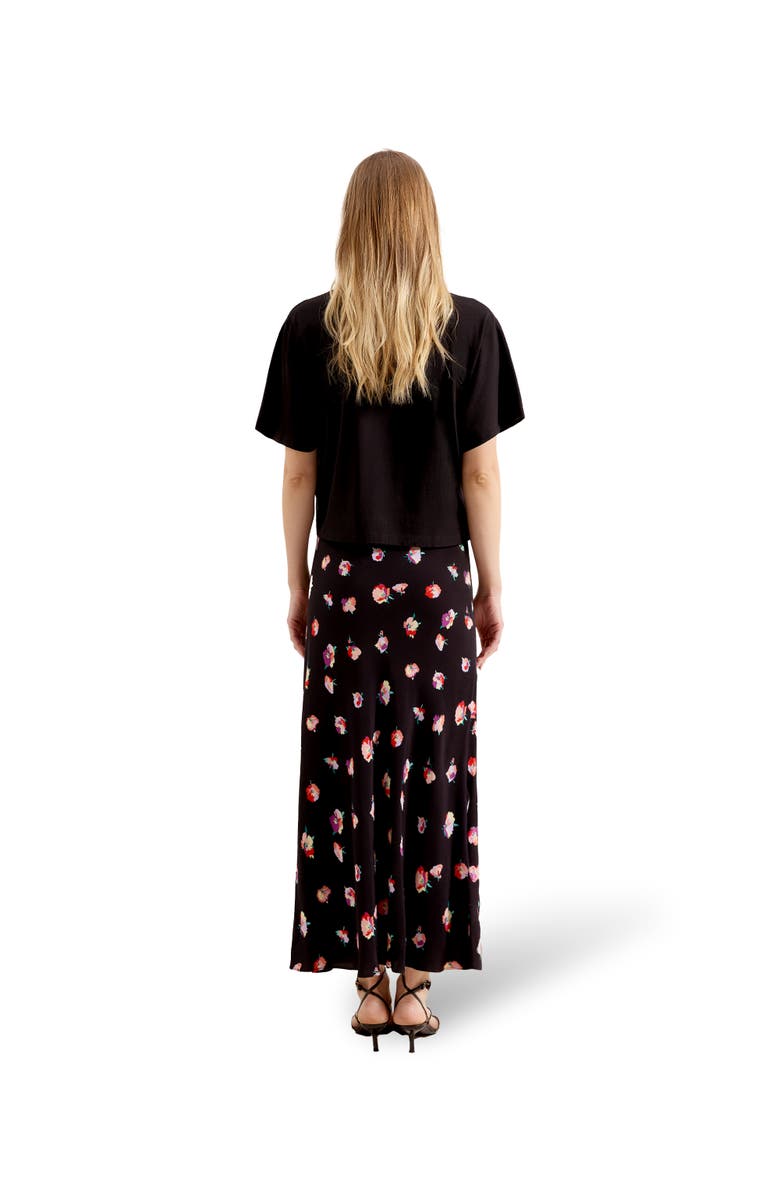 Ro&Zo Ditsy Bias Cut Maxi Skirt, Alternate, color, 