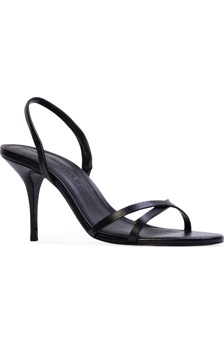 BLACK SUEDE STUDIO Jolla 80 Leather Slingback Sandal, Alternate, color, Black Leather